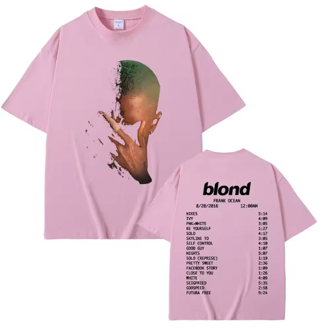 Frank Fashion Vintage Graphic T-shirts Men Women Ocean Hip Hop Trend T Shirts Blond T-shirt Man Tshirt